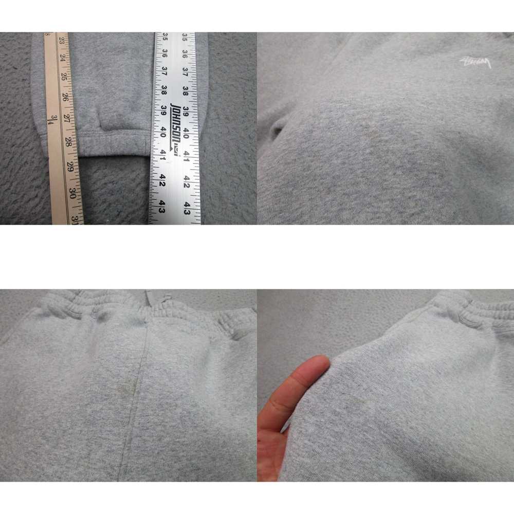 Vintage Stussy Sweatpants Mens XL Gray Embroidere… - image 4