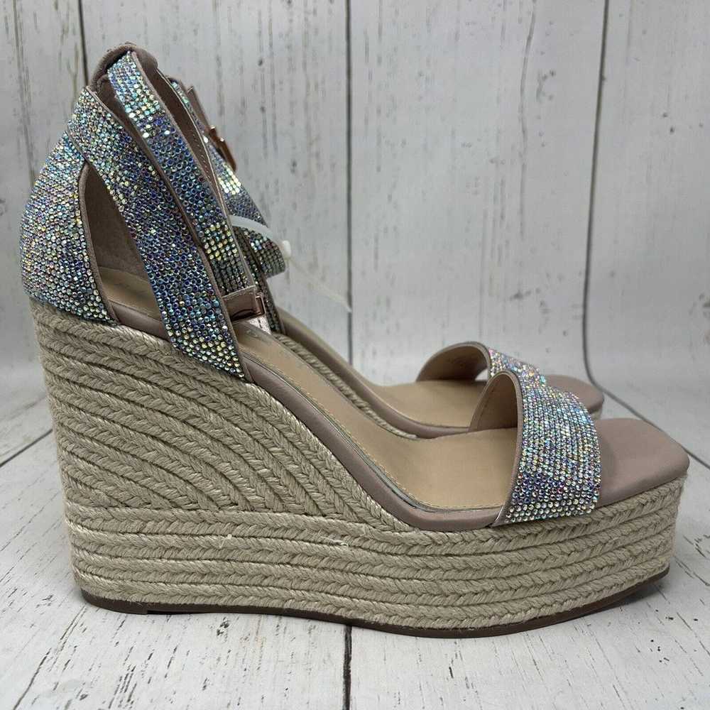 Gianna Bini Crystal Stones Wedge Sandals Size 10 … - image 4