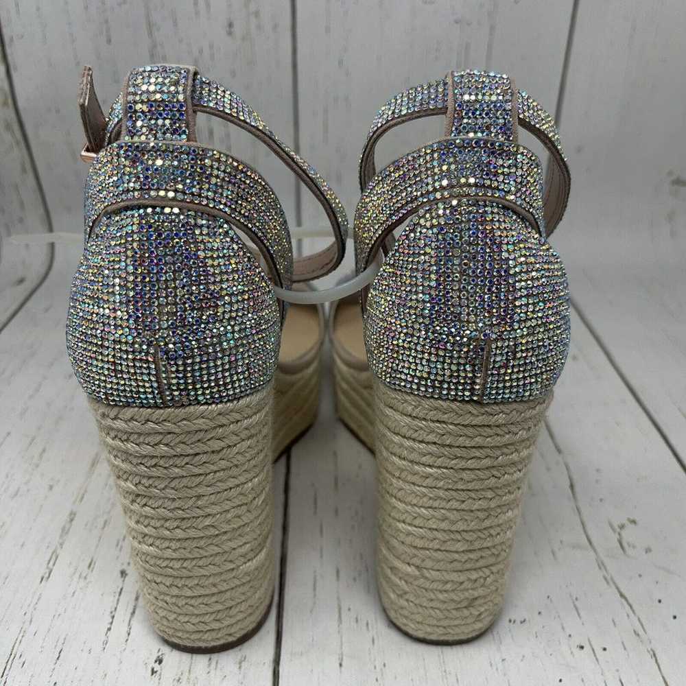 Gianna Bini Crystal Stones Wedge Sandals Size 10 … - image 5