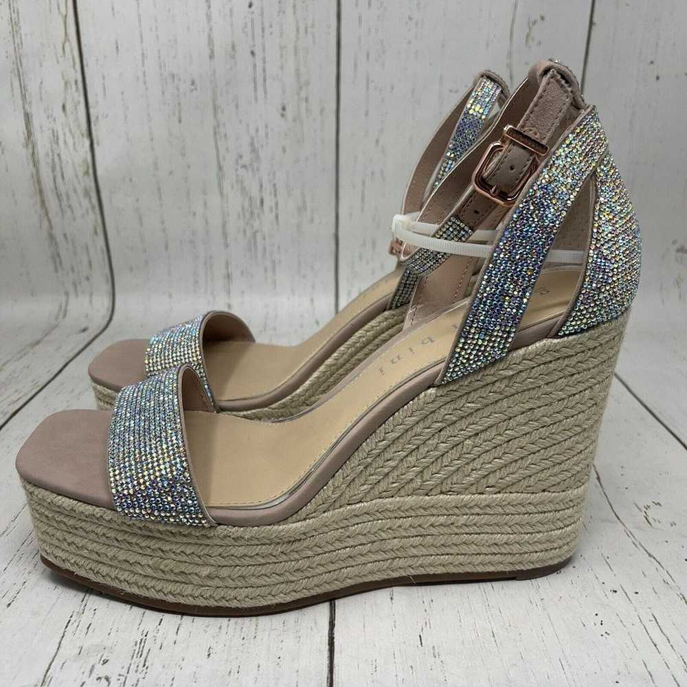 Gianna Bini Crystal Stones Wedge Sandals Size 10 … - image 6