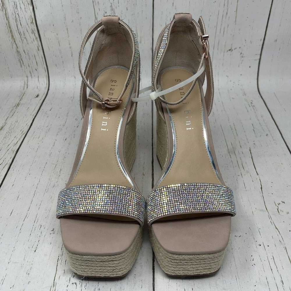 Gianna Bini Crystal Stones Wedge Sandals Size 10 … - image 7