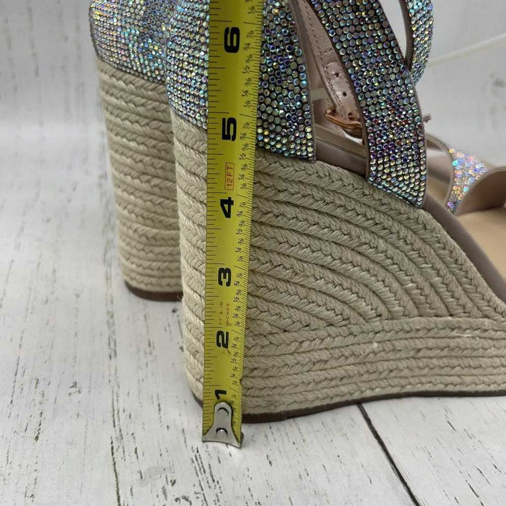 Gianna Bini Crystal Stones Wedge Sandals Size 10 … - image 8