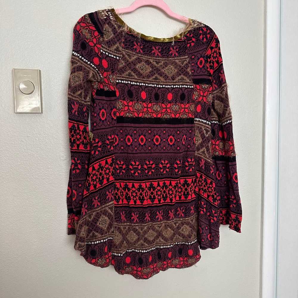 Free People World Traveler Pullover Sweater Embro… - image 3