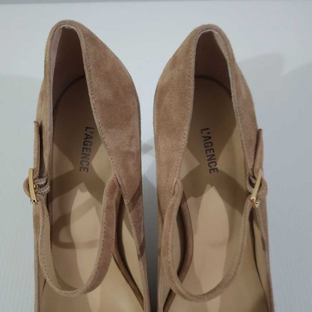 L'Agence Jolie Pointed Toe Pump Heel Shoe Cappuci… - image 8