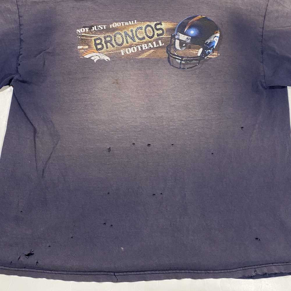 NFL × Streetwear × Vintage Burnout NFL Denver Bro… - image 5