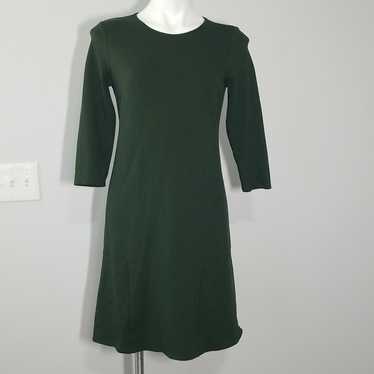 J. Jill Ponte Dark Green Knit Dress