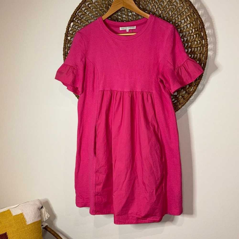 Womens English Factory Pink Cotton Poplin Dress s… - image 2