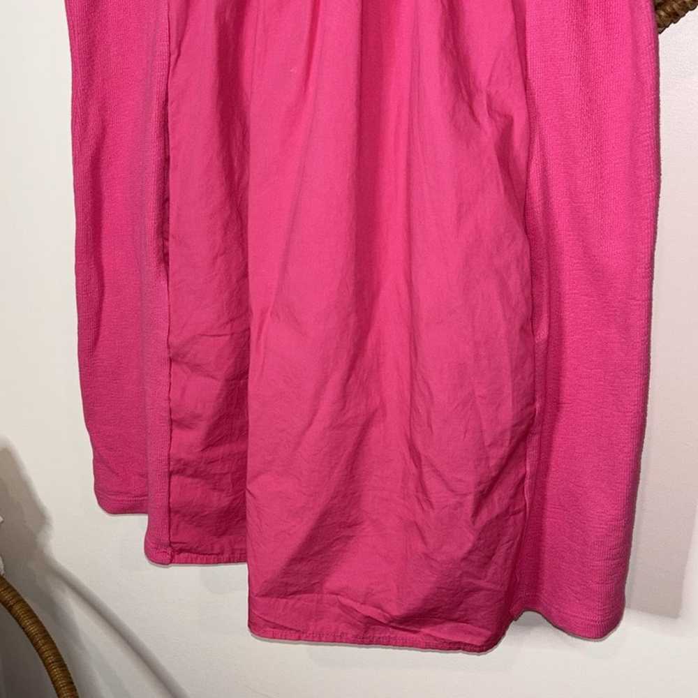 Womens English Factory Pink Cotton Poplin Dress s… - image 4