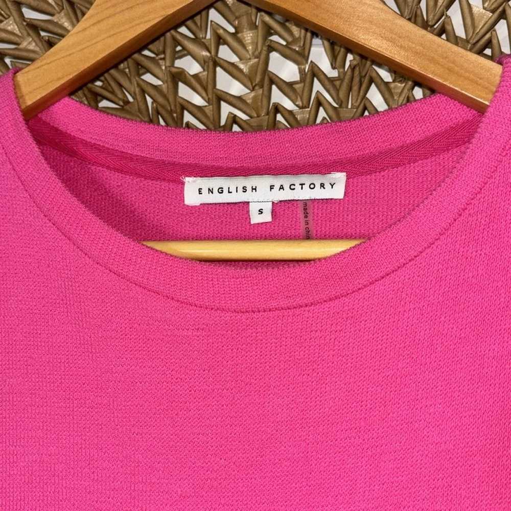 Womens English Factory Pink Cotton Poplin Dress s… - image 6