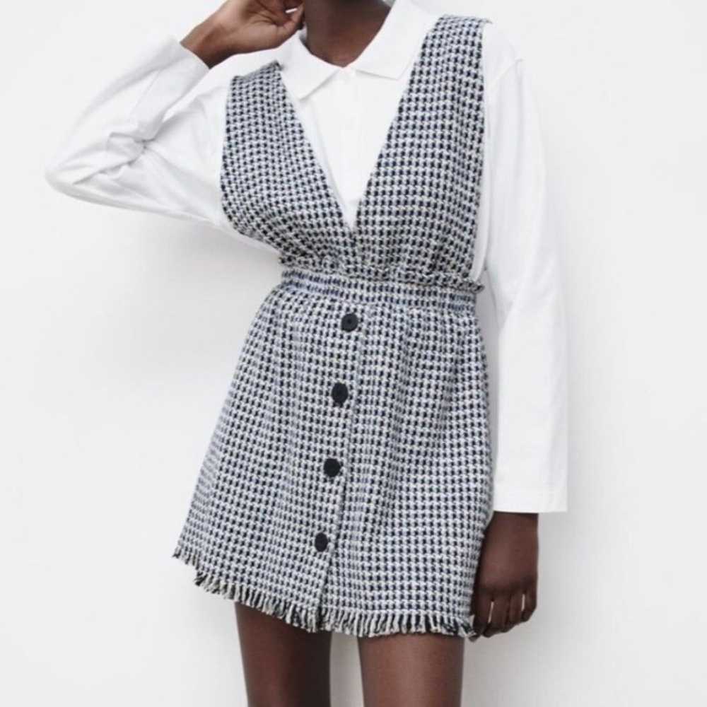 Zara Pinafore Tweed Dress - image 1