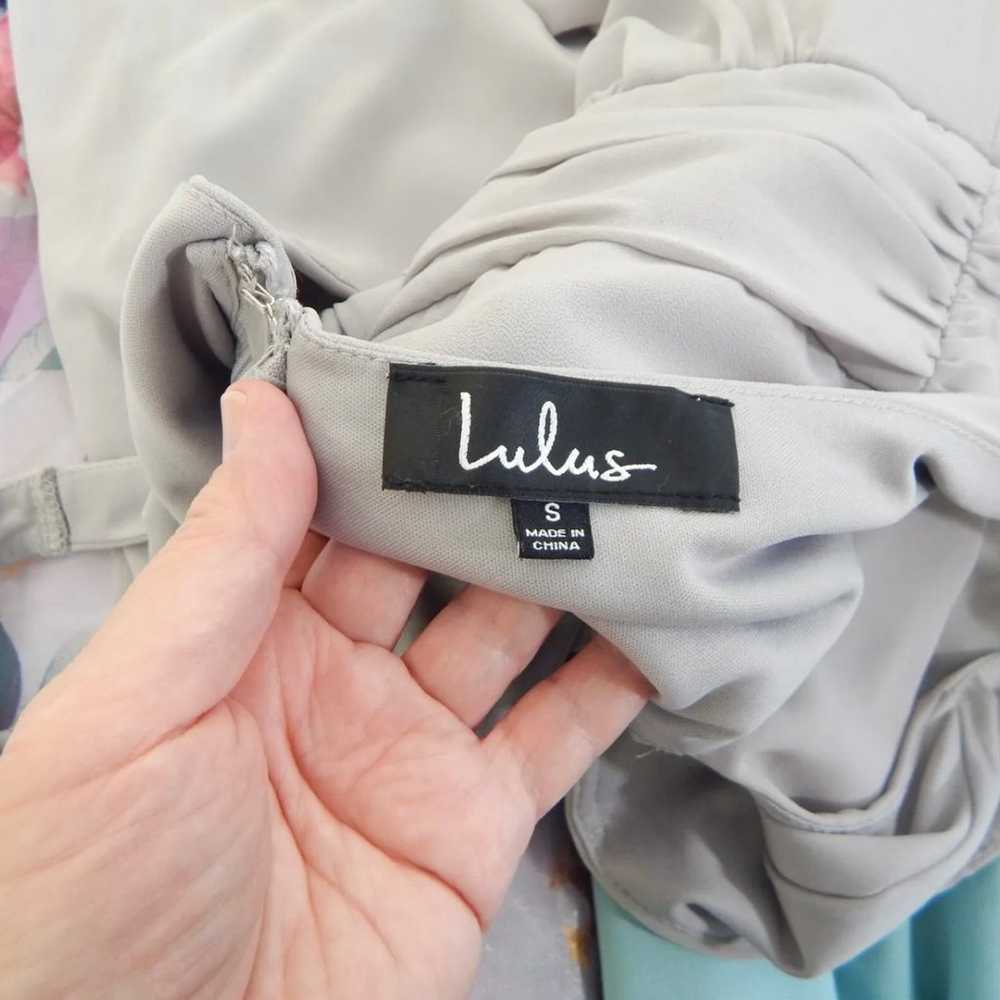 Lulus Light Grey Chiffon Formal Dress - image 6