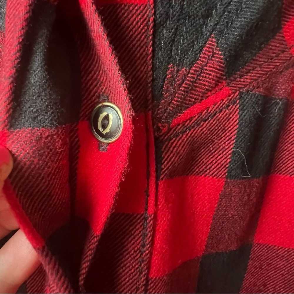 Maeve Red and Black Check Plaid Midi Shirt Dress 4 - image 5