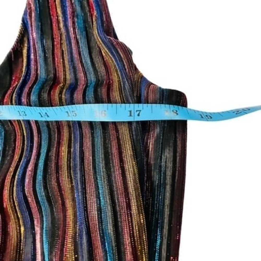 Rachel Roy Erma Wrap Dress Metallic Rainbow Size … - image 10