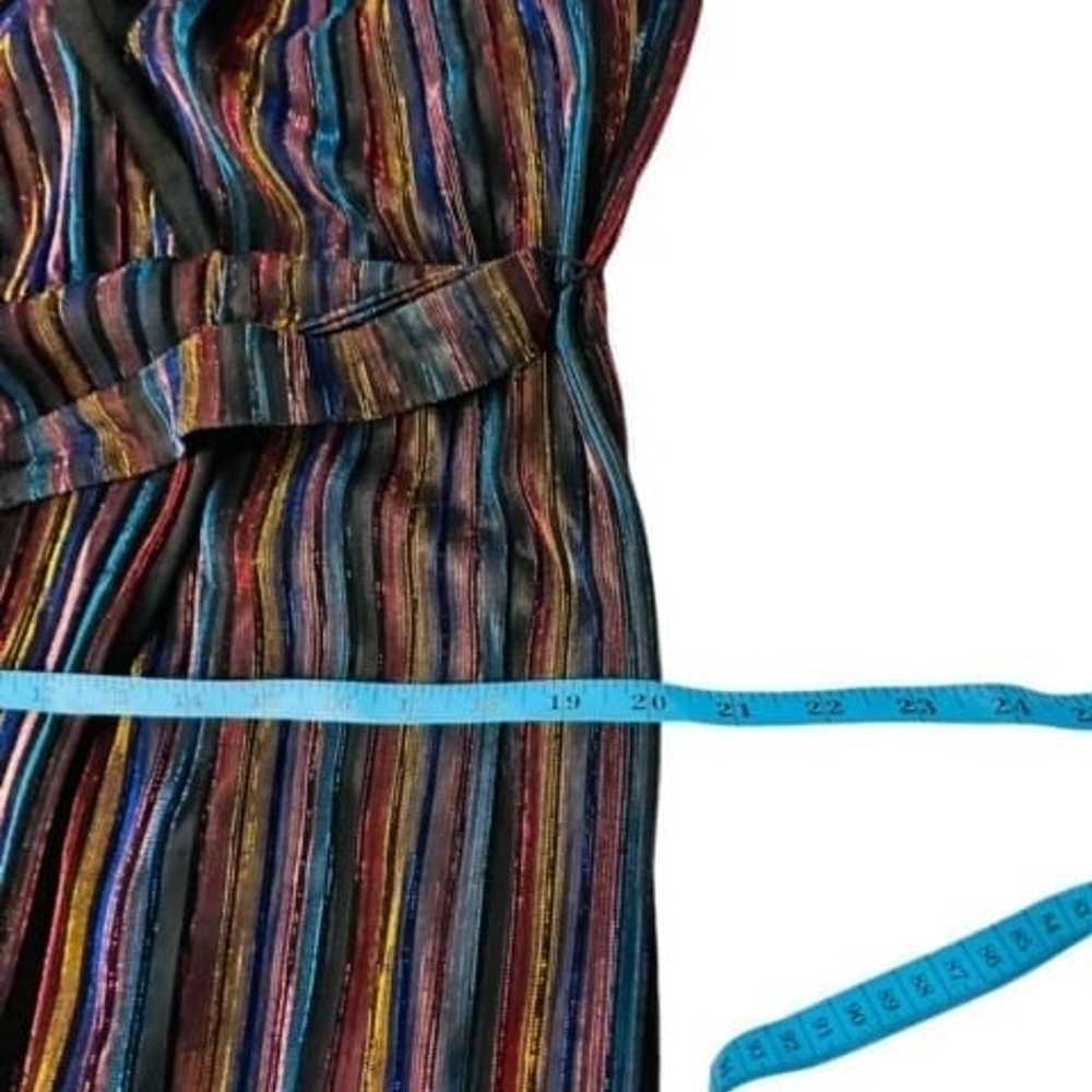 Rachel Roy Erma Wrap Dress Metallic Rainbow Size … - image 11