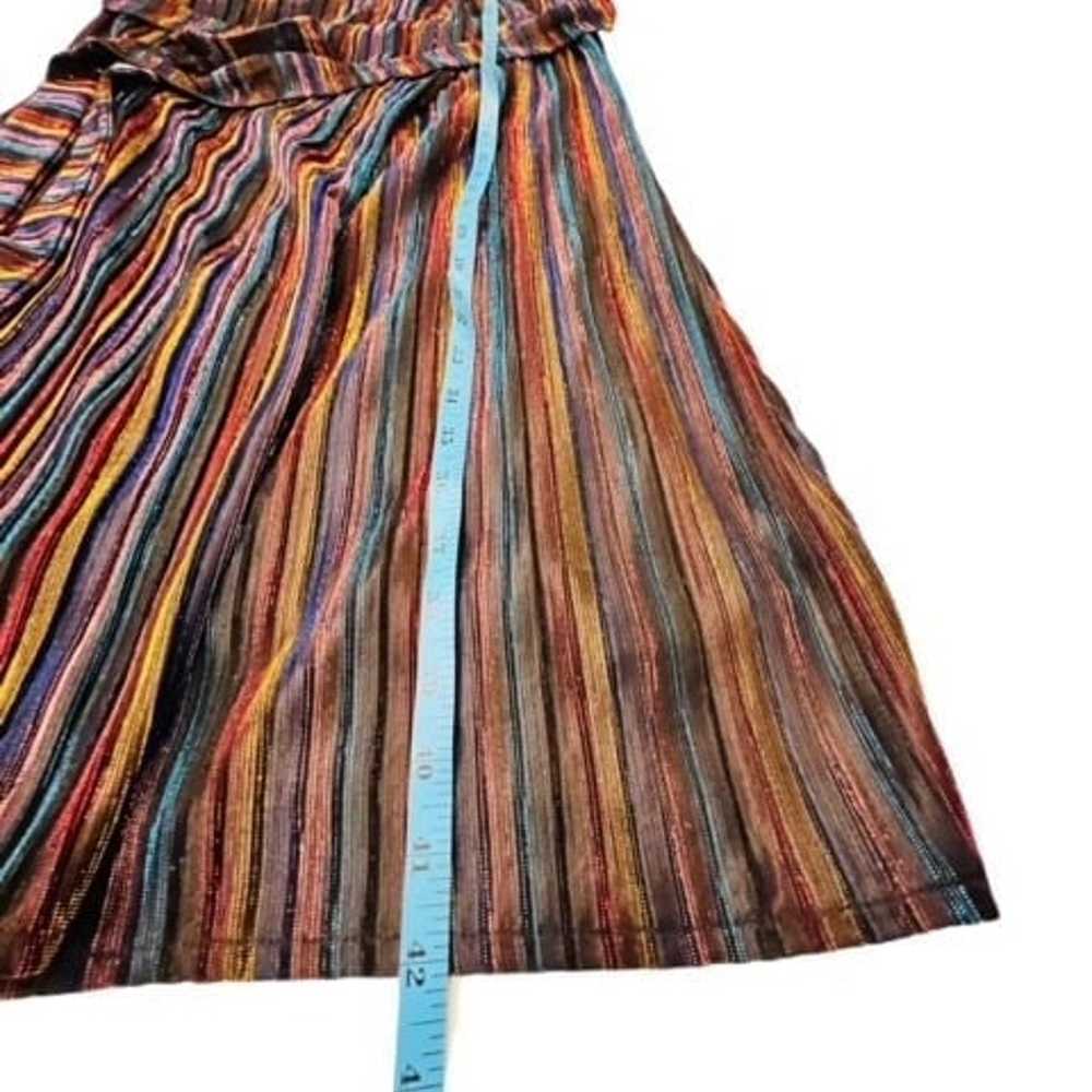 Rachel Roy Erma Wrap Dress Metallic Rainbow Size … - image 6