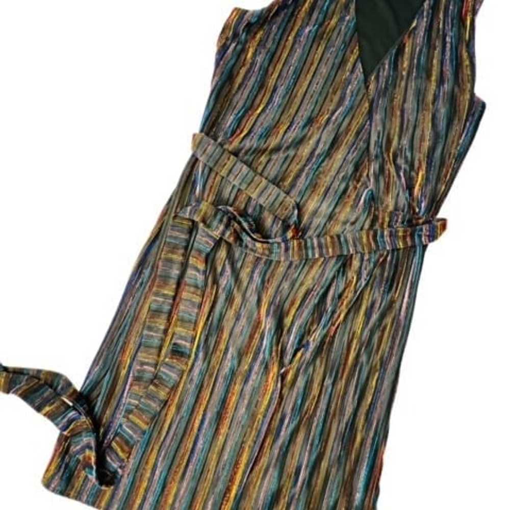 Rachel Roy Erma Wrap Dress Metallic Rainbow Size … - image 7