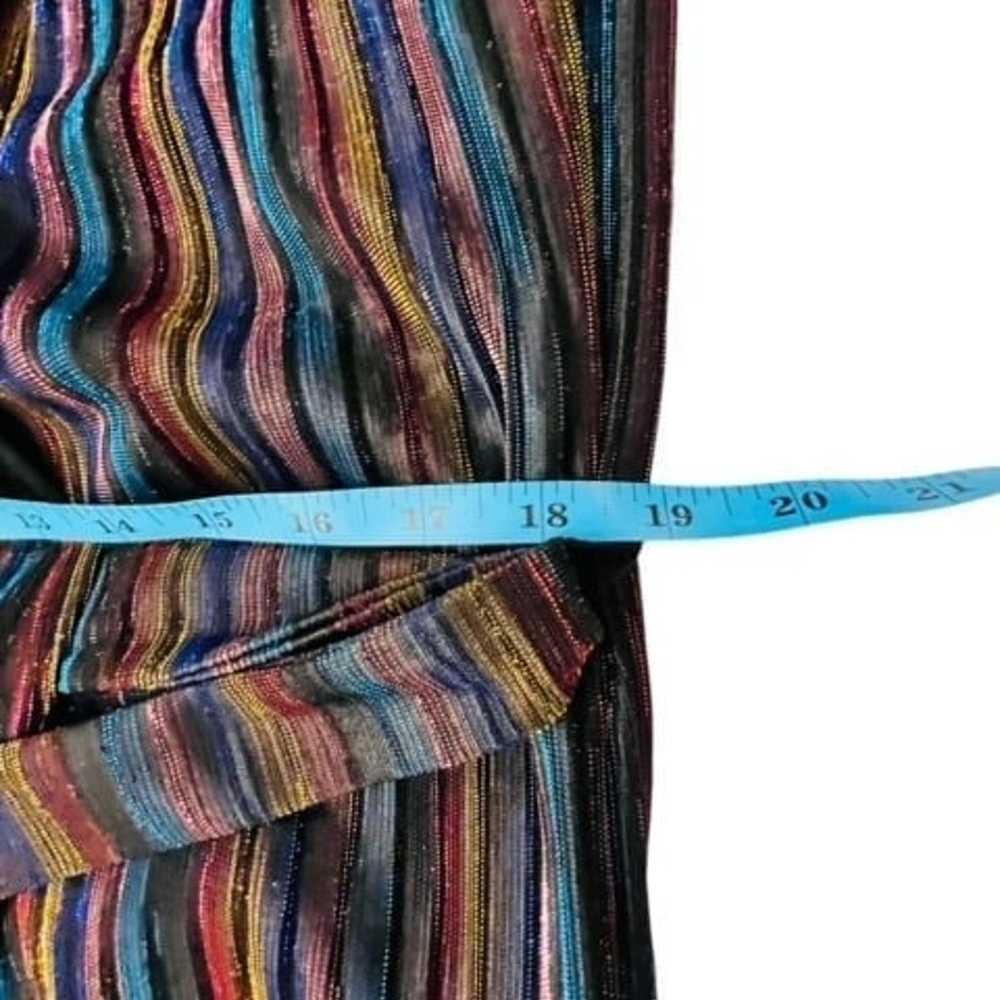 Rachel Roy Erma Wrap Dress Metallic Rainbow Size … - image 9