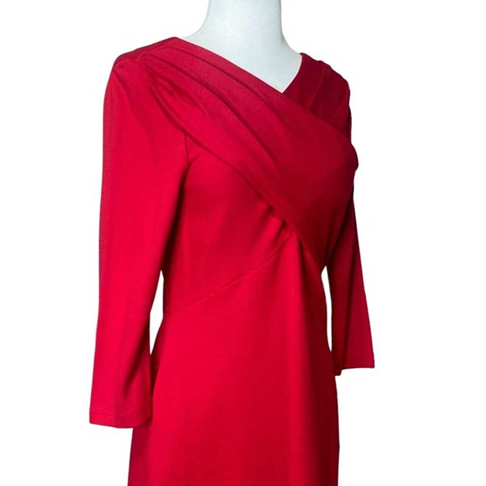 Calvin Klein Size 8 Red Dress Long Sleeve - image 4