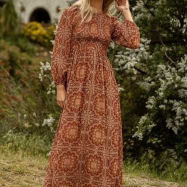 Bohme Juniper Smocked Vintage Inspired Maxi Dress… - image 1