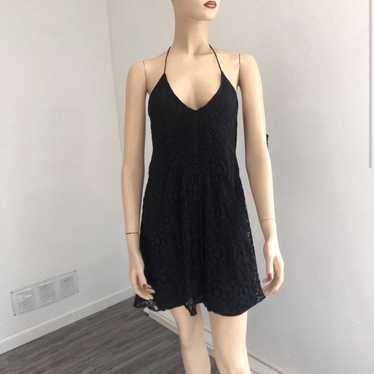 ZARA WOMAN black lace mini dress size:M