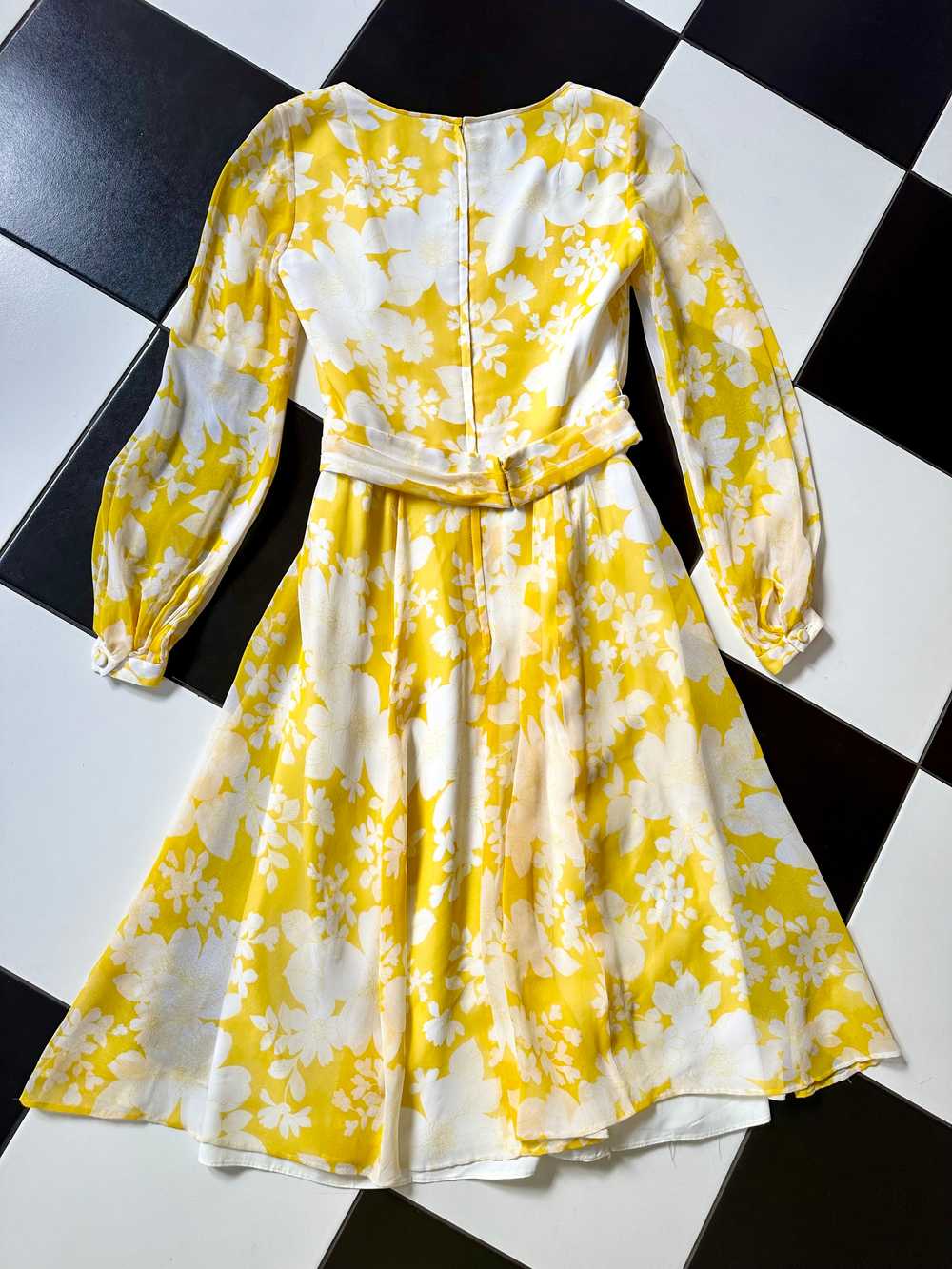 Vintage 1970s Posh by Jay Anderson Yellow Floral … - image 10