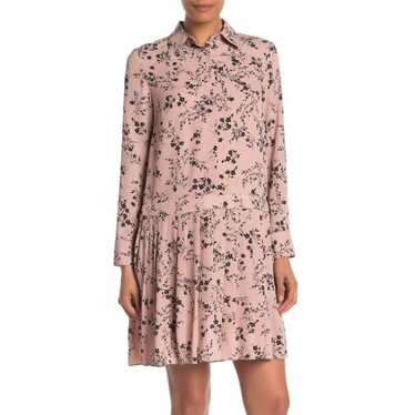 Nanette Lepore muted pink floral modest dress siz… - image 1