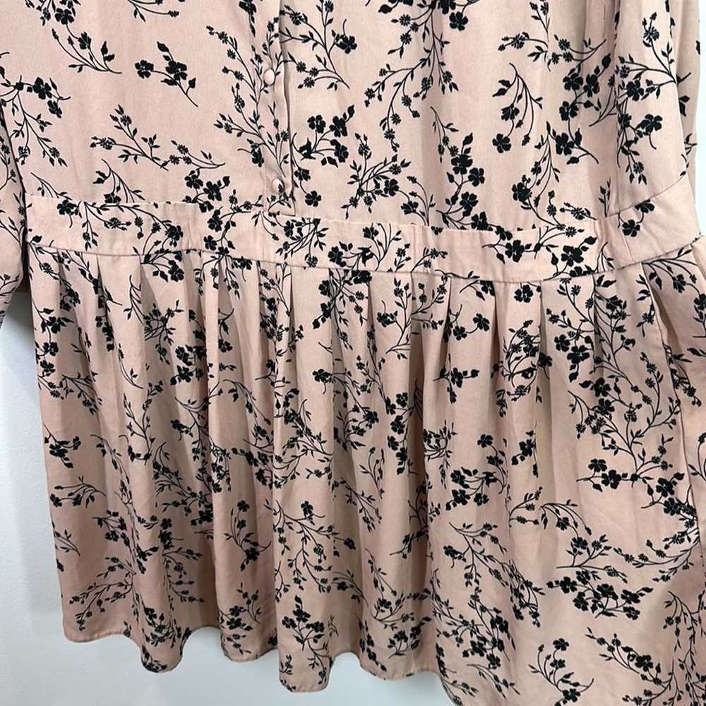 Nanette Lepore muted pink floral modest dress siz… - image 4