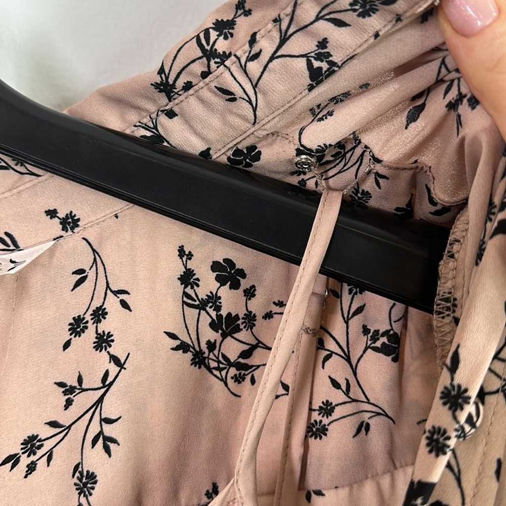 Nanette Lepore muted pink floral modest dress siz… - image 8