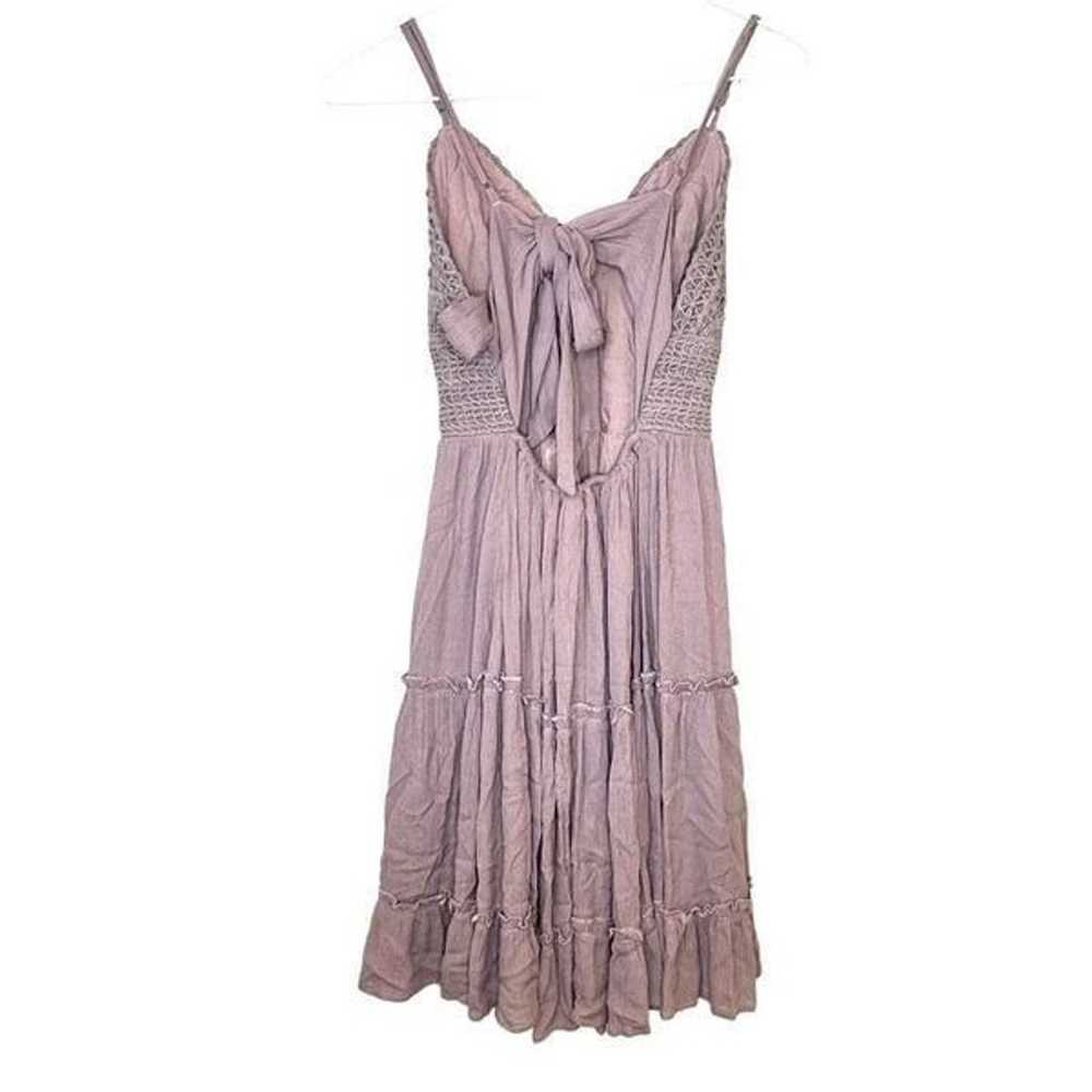 Illa Illa Sleeveless Lace Tiered Mini Dress Dusty… - image 2