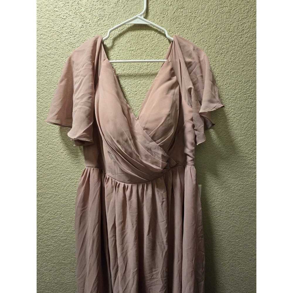 Lavetir Lace Up Vneck Floor Length Dress Dusty Ro… - image 2