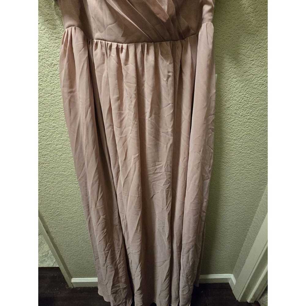 Lavetir Lace Up Vneck Floor Length Dress Dusty Ro… - image 3