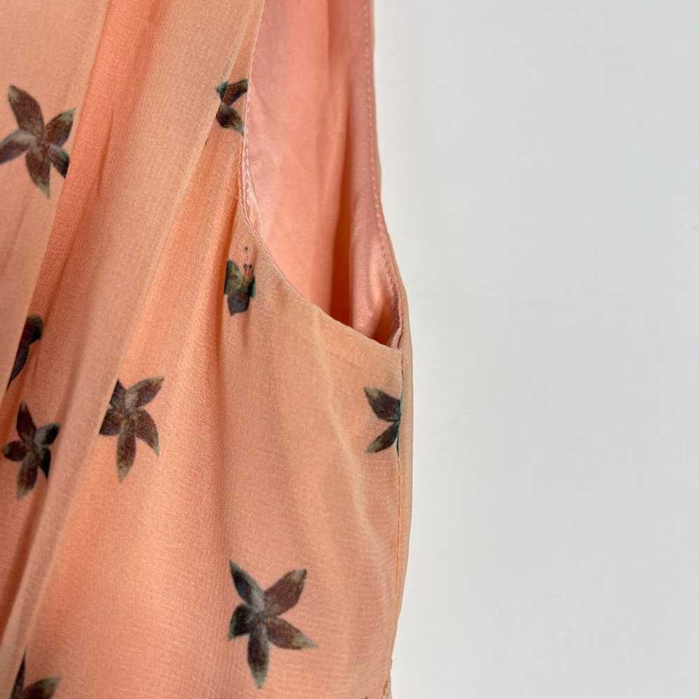Bebe Dress Womens 2 Peach Floral Maxi Cottagecore… - image 11