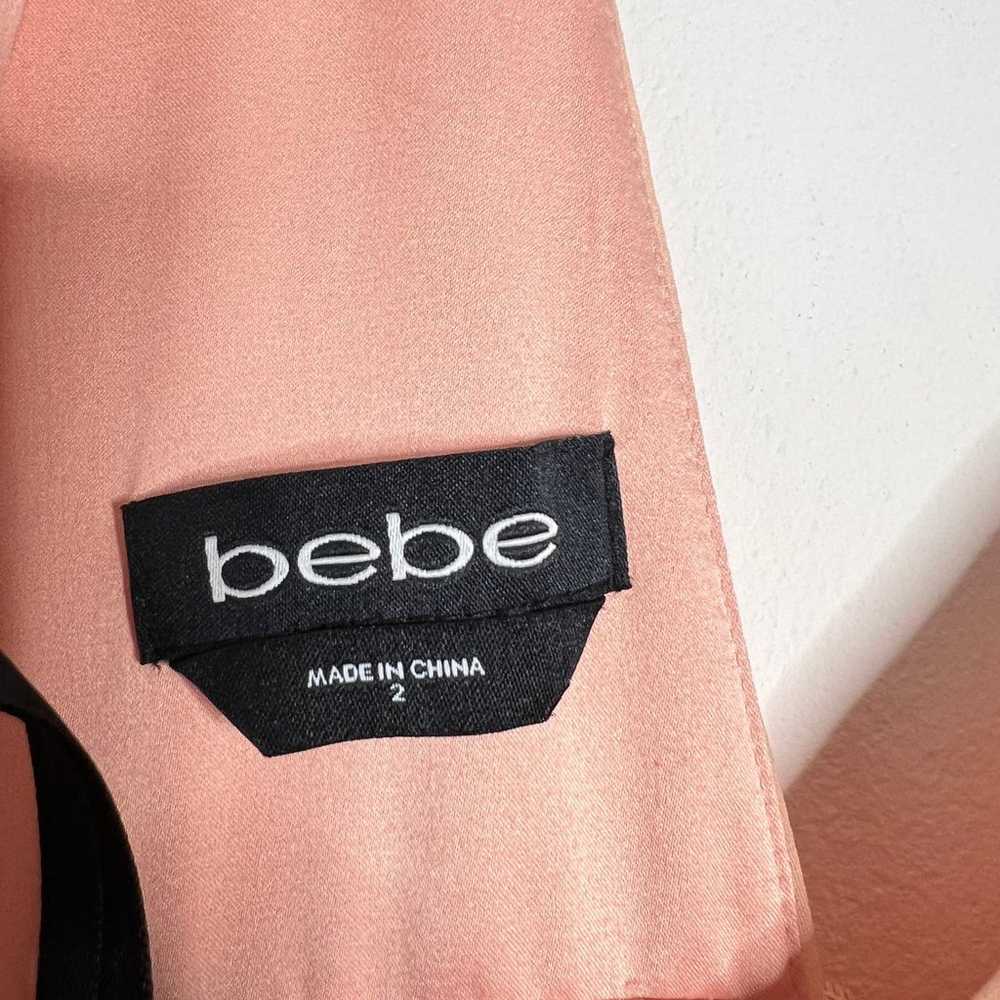 Bebe Dress Womens 2 Peach Floral Maxi Cottagecore… - image 3