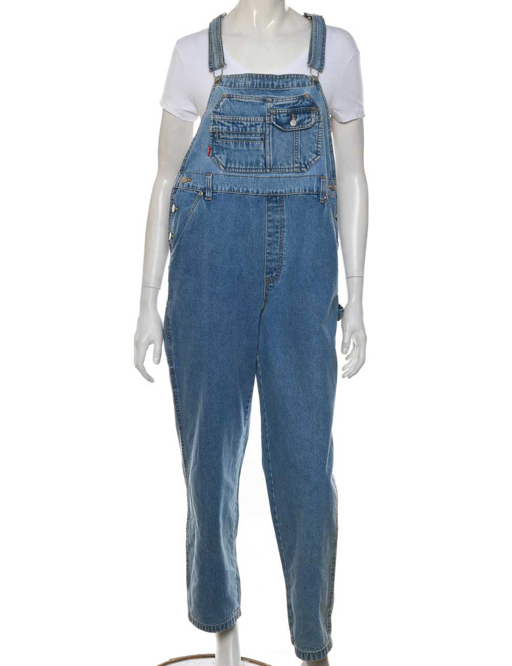 Light Wash Dungarees - W38 L29 - image 1