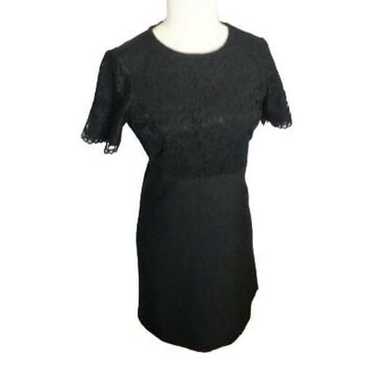 Maggy London 6 Black Dress Lace A-Line Y2K Does 5… - image 1