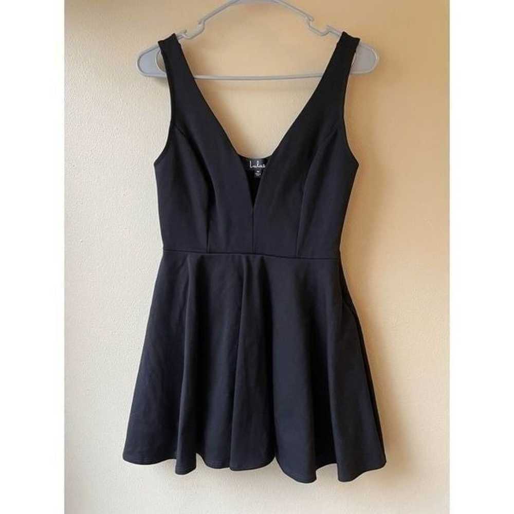 Lulus V Neck Black Mini Dress Size Medium - image 1