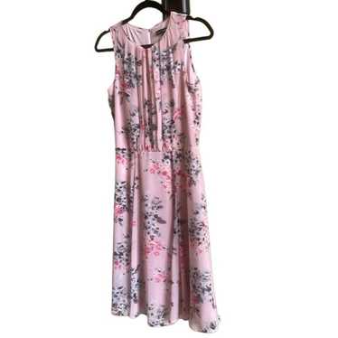 WHBM Pink Floral Sleeveless Dress Size 2 - image 1