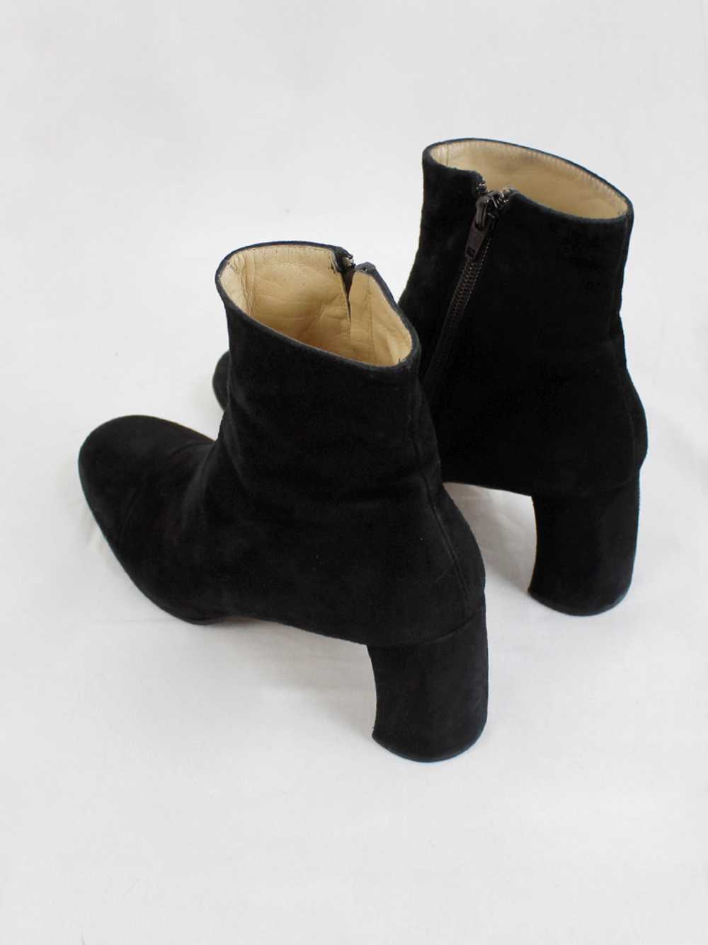 Ann Demeulemeester black suede ankle boots with b… - image 10