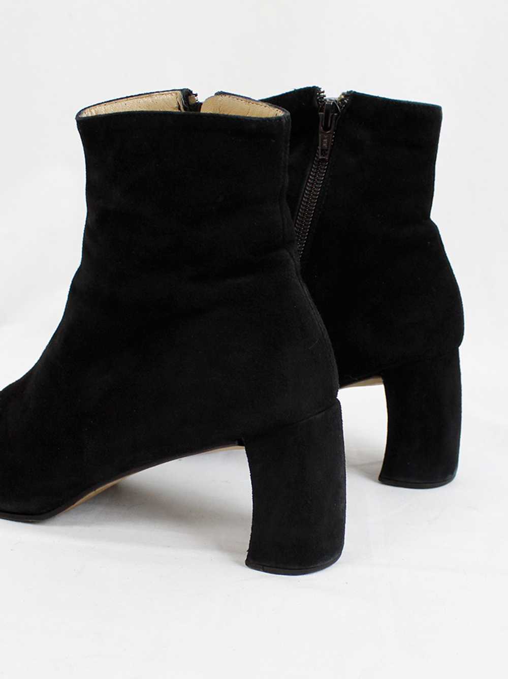 Ann Demeulemeester black suede ankle boots with b… - image 11