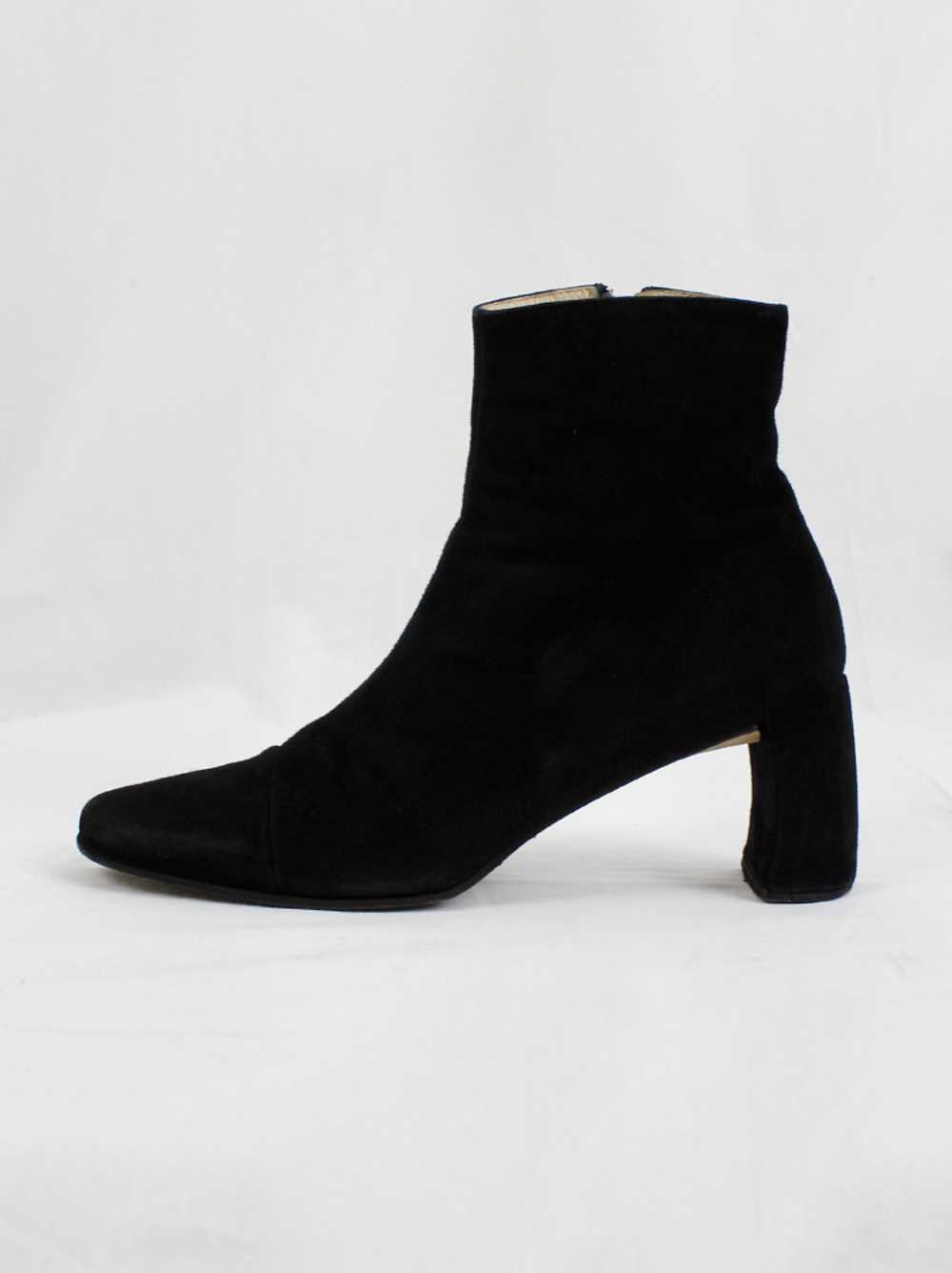 Ann Demeulemeester black suede ankle boots with b… - image 2