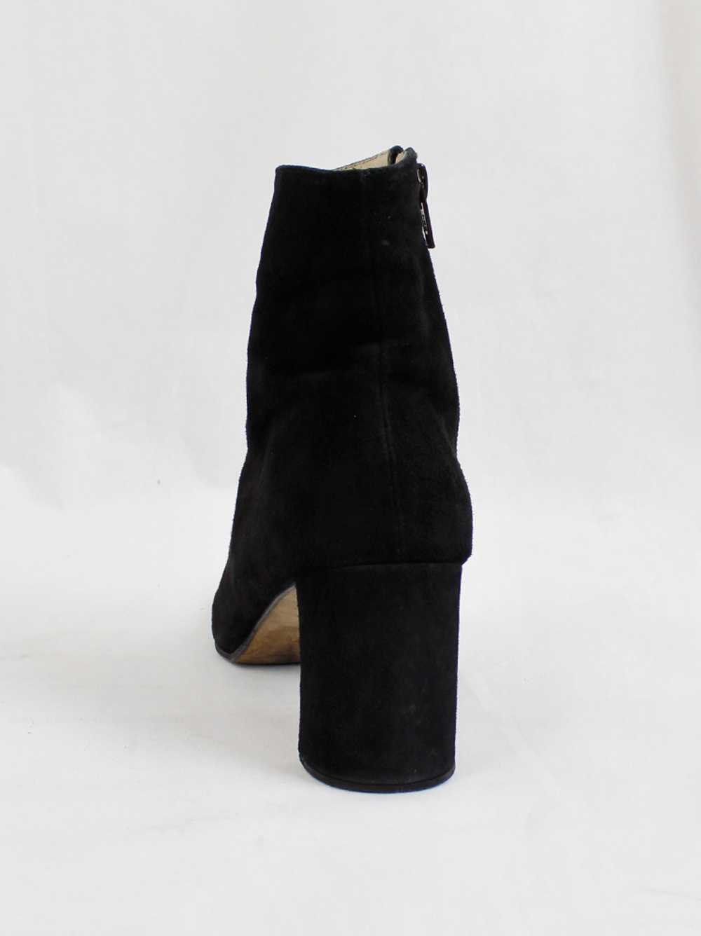 Ann Demeulemeester black suede ankle boots with b… - image 5