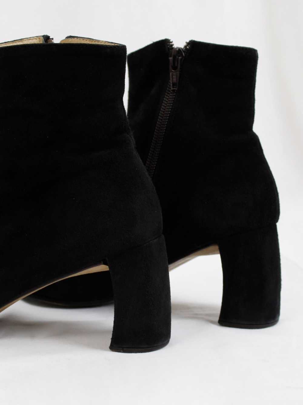 Ann Demeulemeester black suede ankle boots with b… - image 6