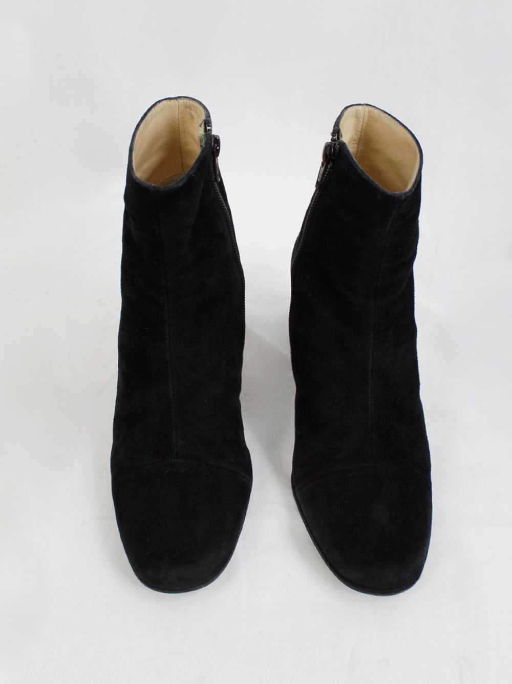 Ann Demeulemeester black suede ankle boots with b… - image 7