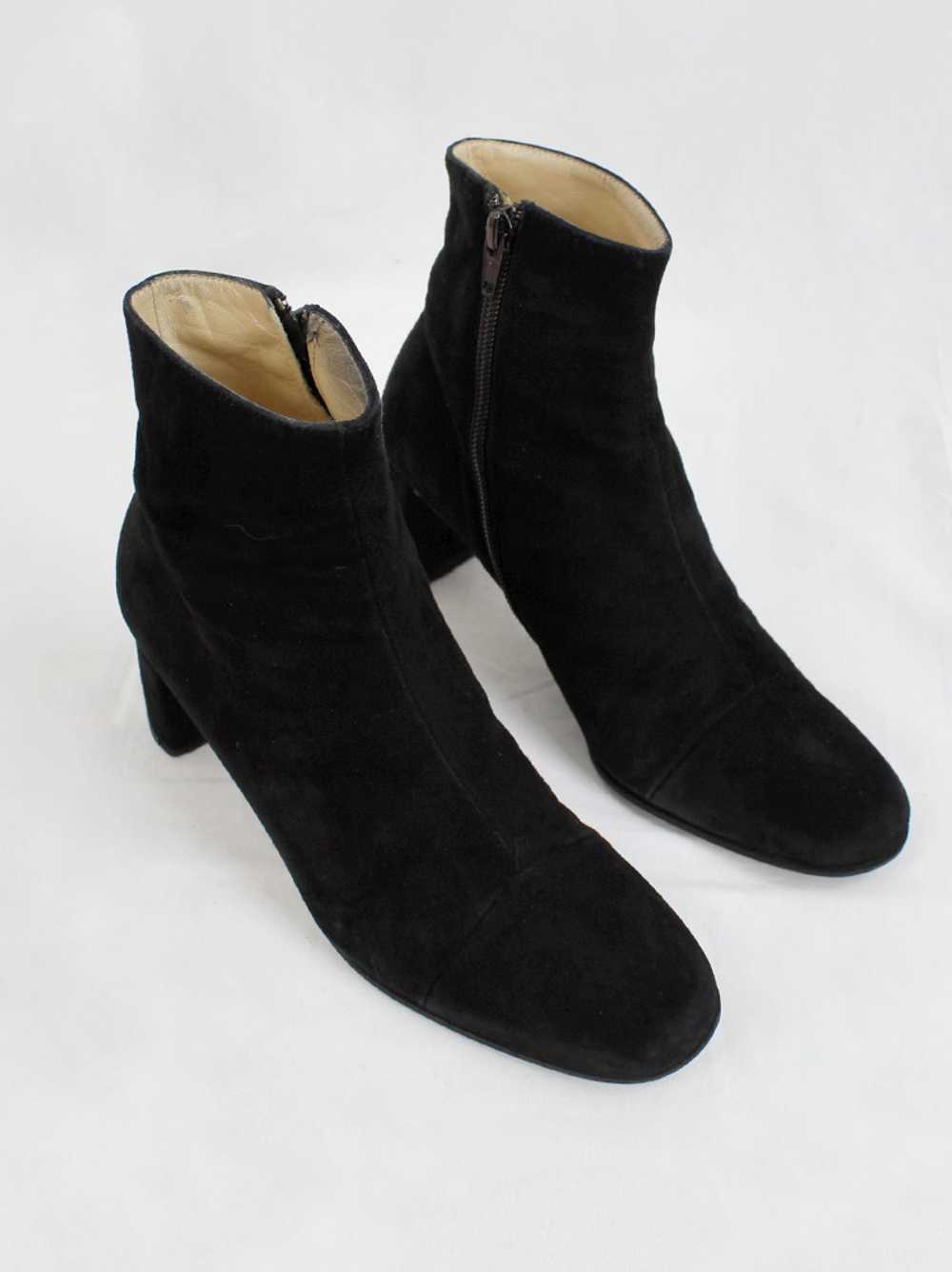 Ann Demeulemeester black suede ankle boots with b… - image 8