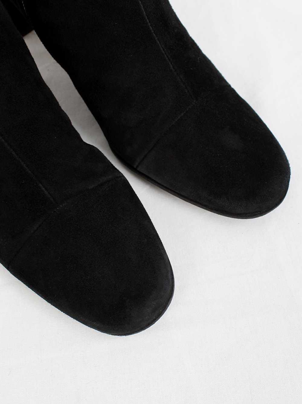 Ann Demeulemeester black suede ankle boots with b… - image 9