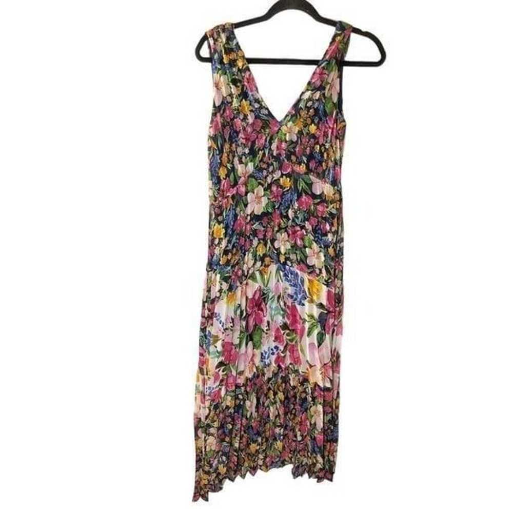 Taylor Bright Floral Chiffon Maxi Dress Size 8 - image 1