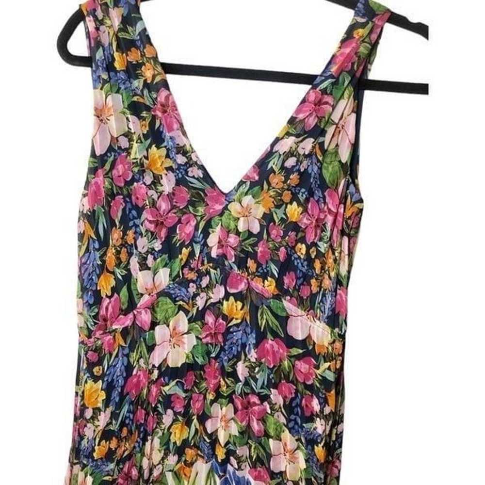 Taylor Bright Floral Chiffon Maxi Dress Size 8 - image 2