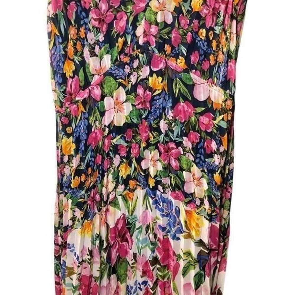 Taylor Bright Floral Chiffon Maxi Dress Size 8 - image 3
