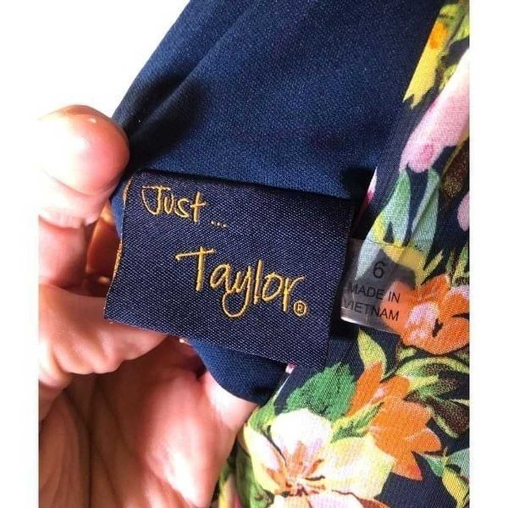 Taylor Bright Floral Chiffon Maxi Dress Size 8 - image 4