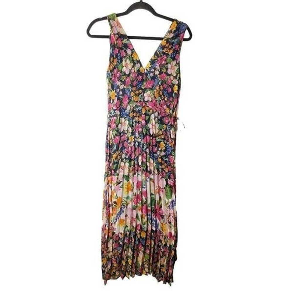 Taylor Bright Floral Chiffon Maxi Dress Size 8 - image 5